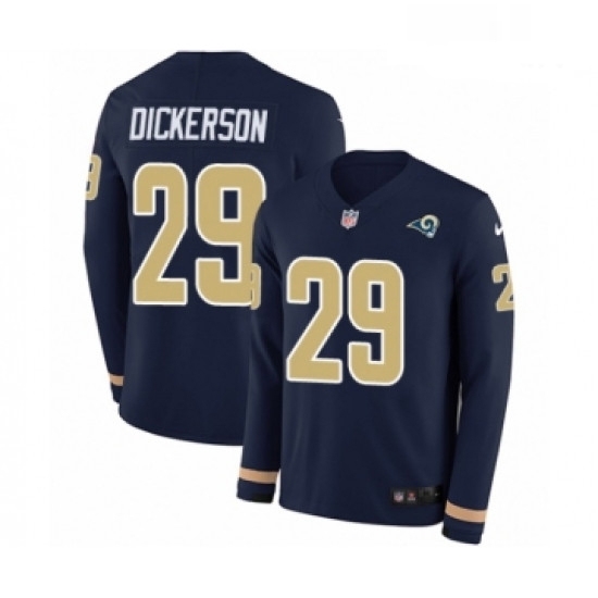 Youth Nike Los Angeles Rams 29 Eric Dickerson Limited Navy Blue Therma Long Sleeve NFL Jersey Youth Nike Los Angeles Rams 29 Eric Dickerson Limited Navy Blue Therma Long Sleeve NFL Jersey