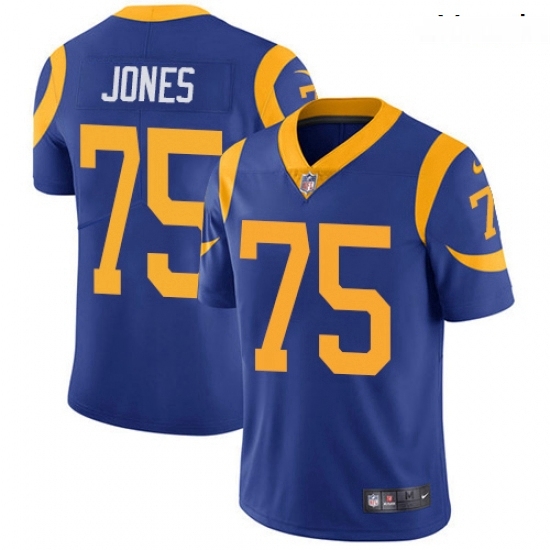 Youth Nike Los Angeles Rams #75 Deacon Jones Royal Blue Alternate Vapor Untouchable Limited Player NFL Jersey Youth Nike Los Angeles Rams #75 Deacon Jones Royal Blue Alternate Vapor Untouchable Limited Player NFL Jersey