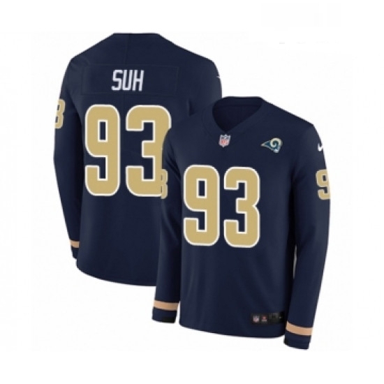 Youth Nike Los Angeles Rams 93 Ndamukong Suh Limited Navy Blue Therma Long Sleeve NFL Jersey Youth Nike Los Angeles Rams 93 Ndamukong Suh Limited Navy Blue Therma Long Sleeve NFL Jersey