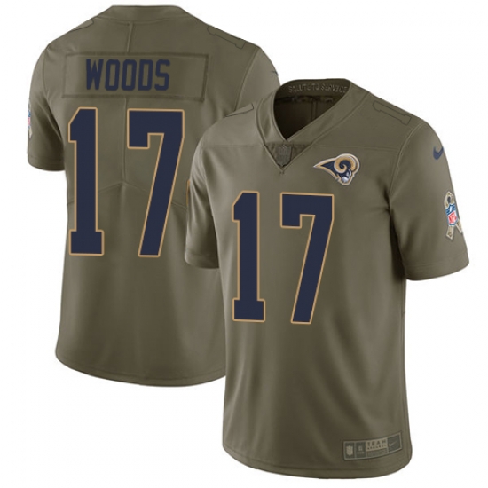 Youth Nike Rams #17 Robert Woods Olive Stitched NFL Limited 2017 Salute to Service Jersey Youth Nike Rams #17 Robert Woods Olive Stitched NFL Limited 2017 Salute to Service Jersey