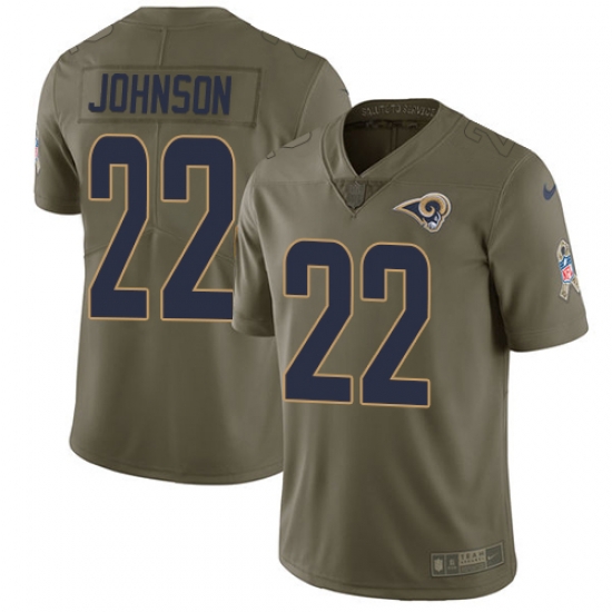 Youth Nike Rams #22 Trumaine Johnson Olive Stitched NFL Limited 2017 Salute to Service Jersey Youth Nike Rams #22 Trumaine Johnson Olive Stitched NFL Limited 2017 Salute to Service Jersey