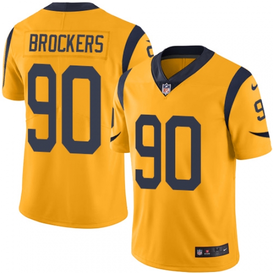 Youth Nike Rams #90 Michael Brockers Gold Stitched NFL Limited Rush Jersey Youth Nike Rams #90 Michael Brockers Gold Stitched NFL Limited Rush Jersey