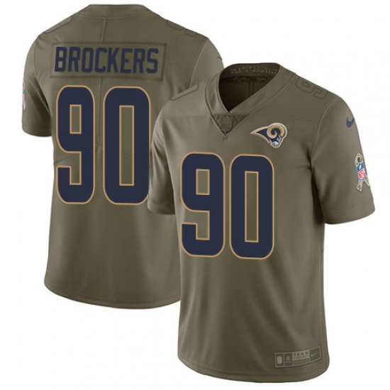 Youth Nike Rams #90 Michael Brockers Olive Stitched NFL Limited 2017 Salute to Service Jersey Youth Nike Rams #90 Michael Brockers Olive Stitched NFL Limited 2017 Salute to Service Jersey