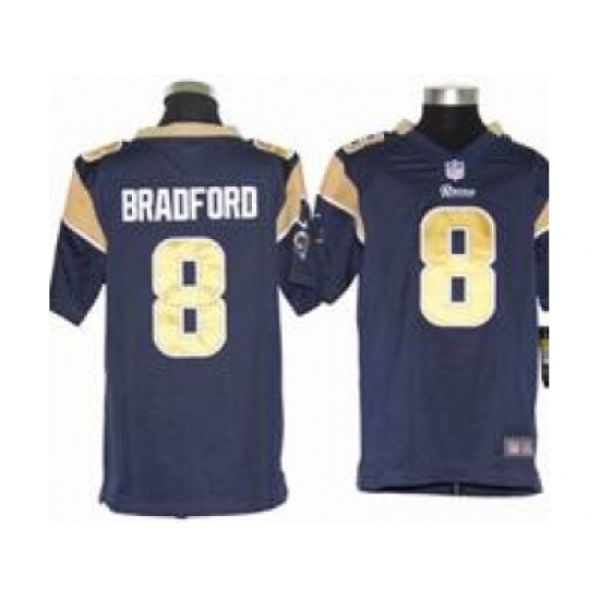 Youth Nike Youth St. Louis Rams #8 Sam Bradford Blue jerseys Youth Nike Youth St. Louis Rams #8 Sam Bradford Blue jerseys