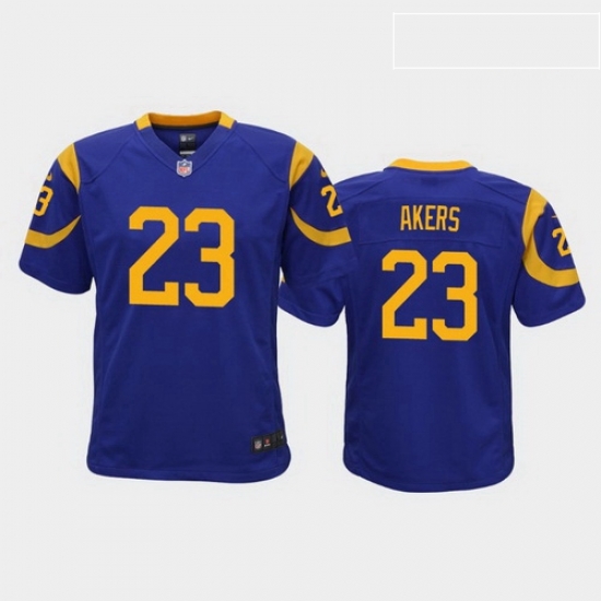 youth cam akers los angeles rams royal game jersey youth cam akers los angeles rams royal game jersey