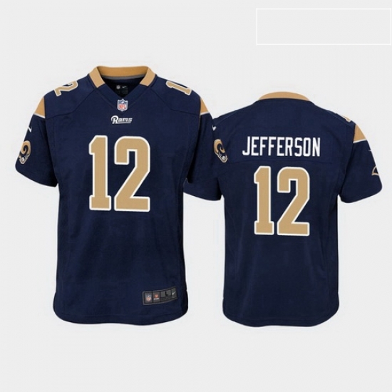 youth van jefferson los angeles rams navy game jersey youth van jefferson los angeles rams navy game jersey
