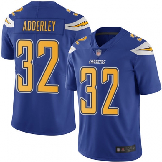 Chargers 32 Nasir Adderley Electric Blue Men Stitched Football Limited Rush Jersey Chargers 32 Nasir Adderley Electric Blue Men Stitched Football Limited Rush Jersey