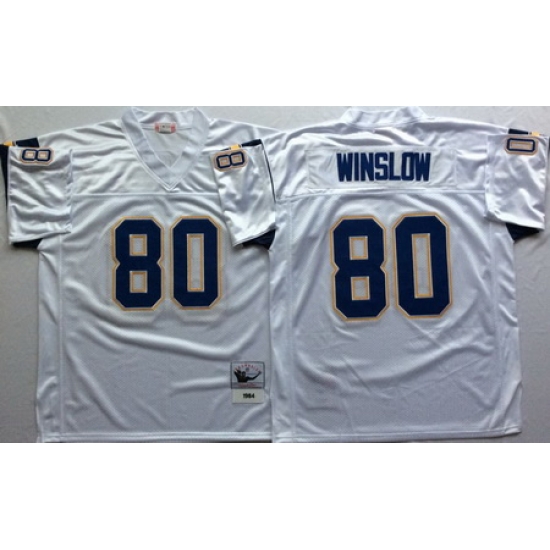 Chargers 80 Kellen Winslow White Throwback Jersey Chargers 80 Kellen Winslow White Throwback Jersey