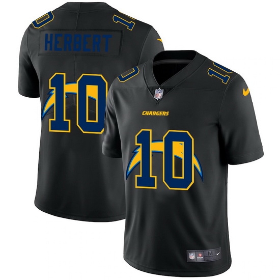 Los Angeles Chargers 10 Justin Herbert Men Nike Team Logo Dual Overlap Limited NFL Jersey Black Los Angeles Chargers 10 Justin Herbert Men Nike Team Logo Dual Overlap Limited NFL Jersey Black