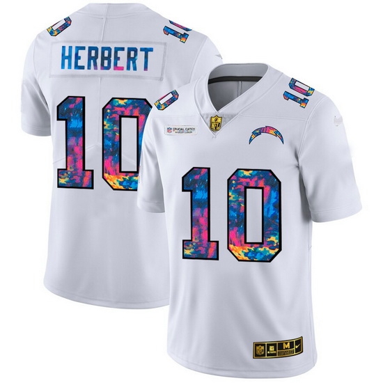 Los Angeles Chargers 10 Justin Herbert Men White Nike Multi Color 2020 NFL Crucial Catch Limited NFL Jersey Los Angeles Chargers 10 Justin Herbert Men White Nike Multi Color 2020 NFL Crucial Catch Limited NFL Jersey