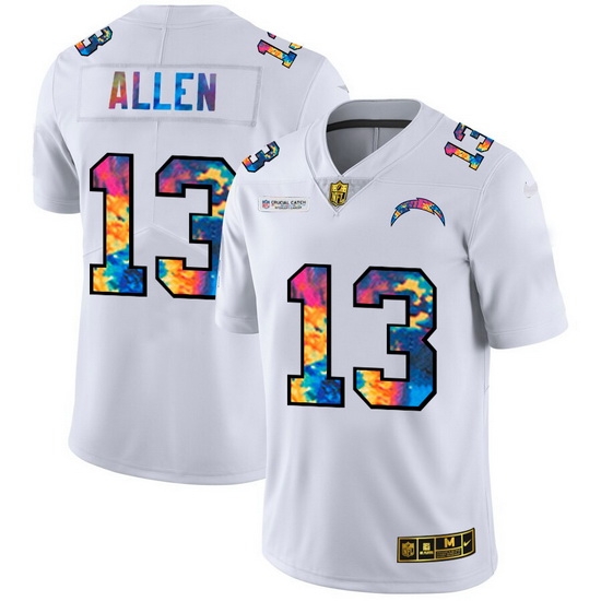 Los Angeles Chargers 13 Keenan Allen Men White Nike Multi Color 2020 NFL Crucial Catch Limited NFL Jersey Los Angeles Chargers 13 Keenan Allen Men White Nike Multi Color 2020 NFL Crucial Catch Limited NFL Jersey