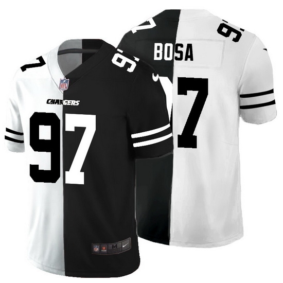 Los Angeles Chargers 97 Joey Bosa Men Black V White Peace Split Nike Vapor Untouchable Limited NFL Jersey Los Angeles Chargers 97 Joey Bosa Men Black V White Peace Split Nike Vapor Untouchable Limited NFL Jersey