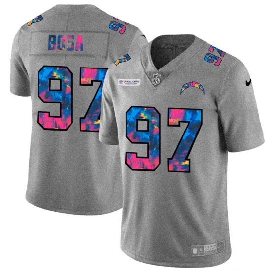 Los Angeles Chargers 97 Joey Bosa Men Nike Multi Color 2020 NFL Crucial Catch NFL Jersey Greyheather Los Angeles Chargers 97 Joey Bosa Men Nike Multi Color 2020 NFL Crucial Catch NFL Jersey Greyheather