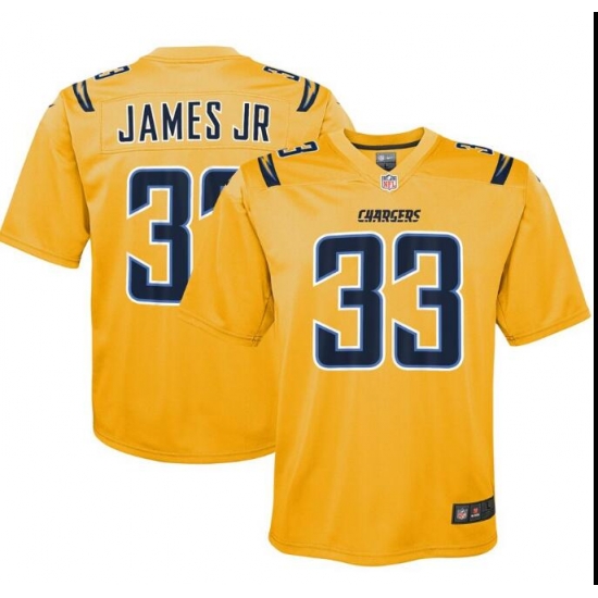 Men Chargers 33 James Jr yellow jersey Men Chargers 33 James Jr yellow jersey
