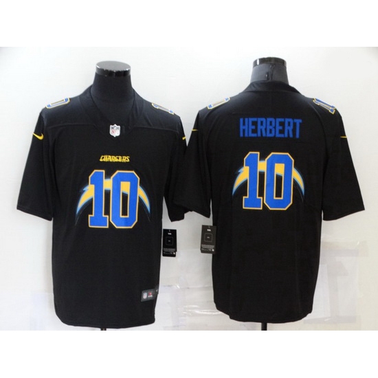 Men Los Angeles Chargers 10 Justin Herbert Black 2020 Shadow Logo Vapor Untouchable Stitched NFL Nike Limited Jersey Men Los Angeles Chargers 10 Justin Herbert Black 2020 Shadow Logo Vapor Untouchable Stitched NFL Nike Limited Jersey