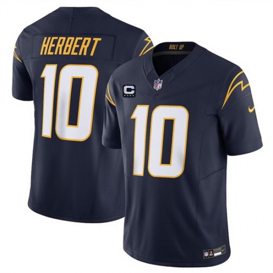 Men Los Angeles Chargers 10 Justin Herbert Navy 2024 F U S E With 4 Star C Patch Vapor Untouchable Limited Stitched Jersey Men Los Angeles Chargers 10 Justin Herbert Navy 2024 F U S E With 4 Star C Patch Vapor Untouchable Limited Stitched Jersey