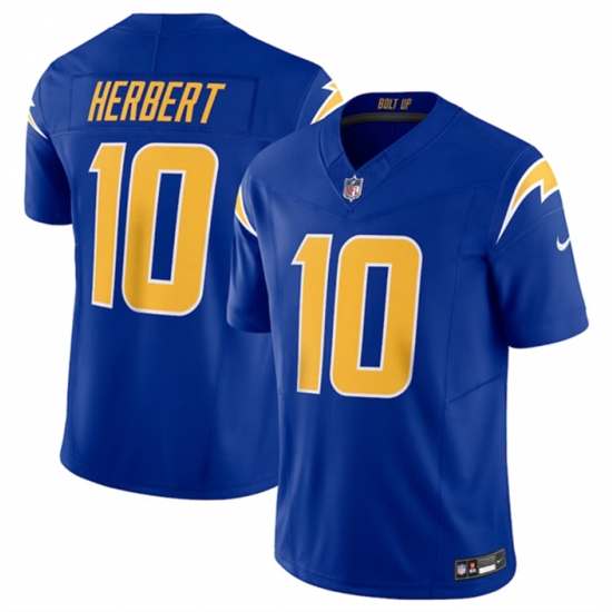 Men Los Angeles Chargers 10 Justin Herbert Royal 2023 F U S E Vapor Untouchable Limited Stitched Jersey Men Los Angeles Chargers 10 Justin Herbert Royal 2023 F U S E Vapor Untouchable Limited Stitched Jersey