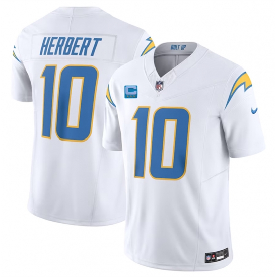 Men Los Angeles Chargers 10 Justin Herbert White 2023 F U S E With 3 Star C Patch Vapor Untouchable Limited Stitched Jersey Men Los Angeles Chargers 10 Justin Herbert White 2023 F U S E With 3 Star C Patch Vapor Untouchable Limited Stitched Jersey