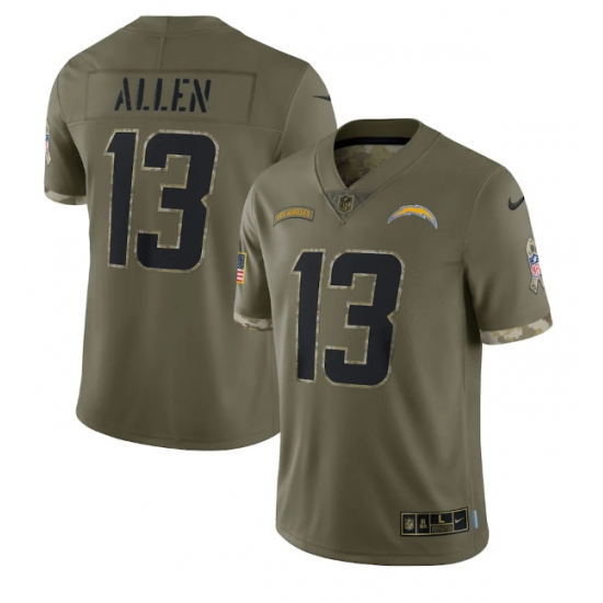 Men Los Angeles Chargers 13 Keenan Allen Olive 2022 Salute To Service Limited Stitched Jersey Men Los Angeles Chargers 13 Keenan Allen Olive 2022 Salute To Service Limited Stitched Jersey