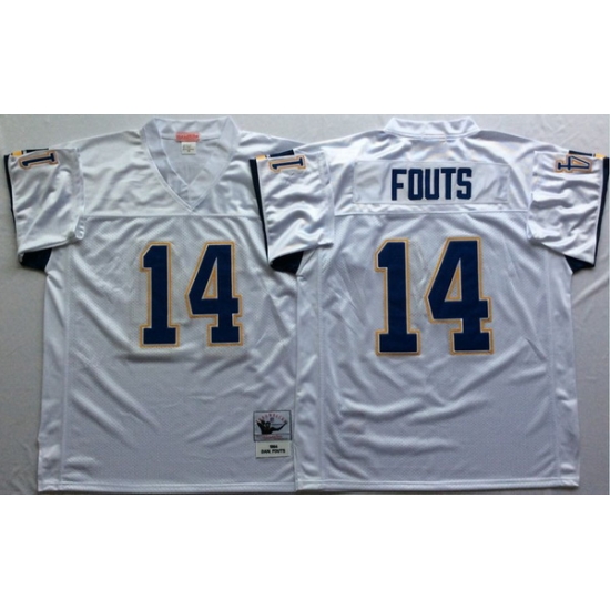 Men Los Angeles Chargers 14 Dan Fouts White M&N Throwback Jersey Men Los Angeles Chargers 14 Dan Fouts White M&N Throwback Jersey