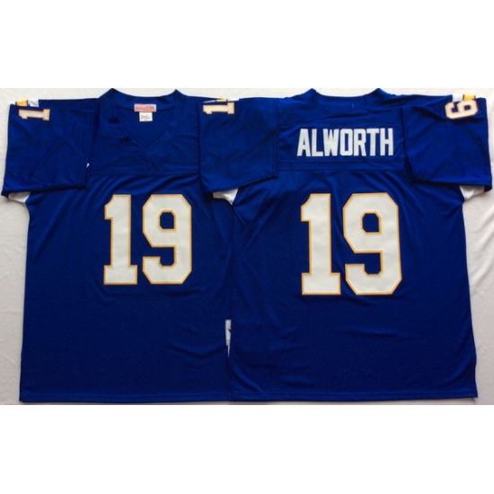 Men Los Angeles Chargers 19 Lance Alworth Blue M&N Throwback Jersey Men Los Angeles Chargers 19 Lance Alworth Blue M&N Throwback Jersey