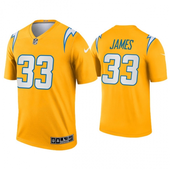 Men Los Angeles Chargers 33 Derwin James Inverted Legend Gold Jersey Men Los Angeles Chargers 33 Derwin James Inverted Legend Gold Jersey