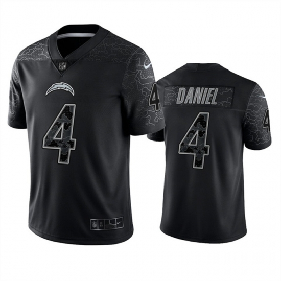 Men Los Angeles Chargers 4 Chase Daniel Black Reflective Limited Stitched Football Jersey Men Los Angeles Chargers 4 Chase Daniel Black Reflective Limited Stitched Football Jersey
