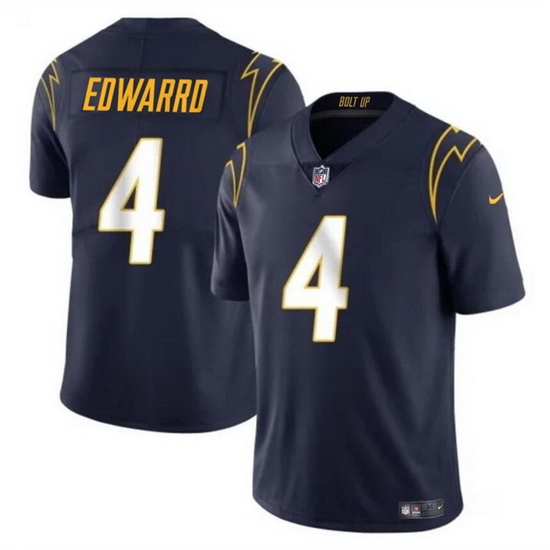 Men Los Angeles Chargers 4 Gus Edwards Navy Vapor Limited Stitched Football Jersey Men Los Angeles Chargers 4 Gus Edwards Navy Vapor Limited Stitched Football Jersey