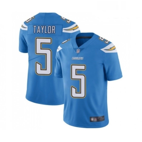 Men Los Angeles Chargers 5 Tyrod Taylor Electric Blue Alternate Vapor Untouchable Limited Player Football Jersey Men Los Angeles Chargers 5 Tyrod Taylor Electric Blue Alternate Vapor Untouchable Limited Player Football Jersey