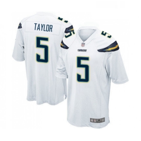 Men Los Angeles Chargers 5 Tyrod Taylor Game White Football Jersey Men Los Angeles Chargers 5 Tyrod Taylor Game White Football Jersey