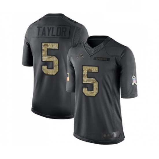 Men Los Angeles Chargers 5 Tyrod Taylor Limited Black 2016 Salute to Service Football Jersey Men Los Angeles Chargers 5 Tyrod Taylor Limited Black 2016 Salute to Service Football Jersey