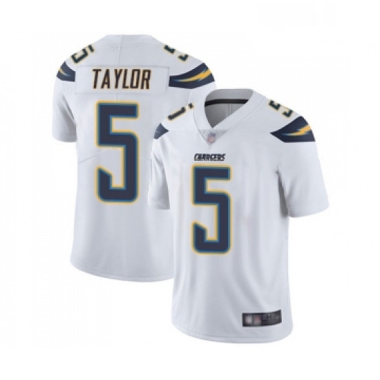 Men Los Angeles Chargers 5 Tyrod Taylor White Vapor Untouchable Limited Player Football Jersey Men Los Angeles Chargers 5 Tyrod Taylor White Vapor Untouchable Limited Player Football Jersey