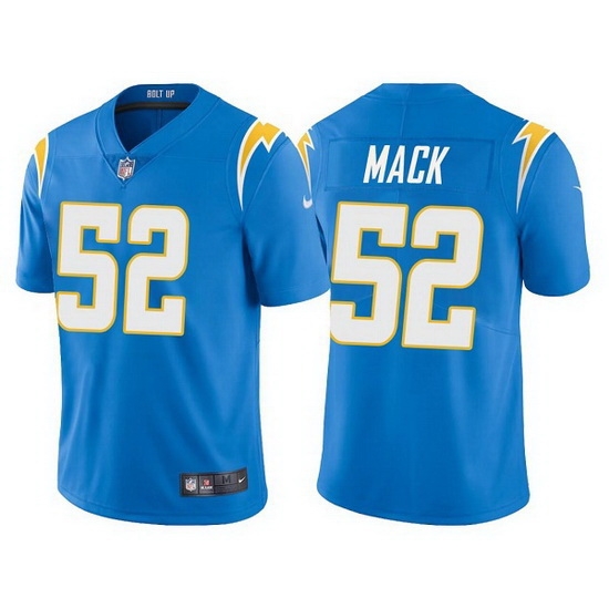 Men Los Angeles Chargers 52 Khalil Mack Blue Vapor Untouchable Limited Stitched jersey Men Los Angeles Chargers 52 Khalil Mack Blue Vapor Untouchable Limited Stitched jersey