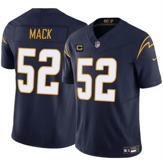Men Los Angeles Chargers 52 Khalil Mack Navy 2024 F U S E With 4 Star C Patch Vapor Untouchable Limited Stitched Jersey Men Los Angeles Chargers 52 Khalil Mack Navy 2024 F U S E With 4 Star C Patch Vapor Untouchable Limited Stitched Jersey
