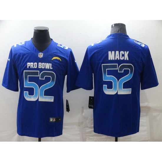 Men Los Angeles Chargers 52 Khalil Mack Royal Pro Bowl Stitched jersey Men Los Angeles Chargers 52 Khalil Mack Royal Pro Bowl Stitched jersey