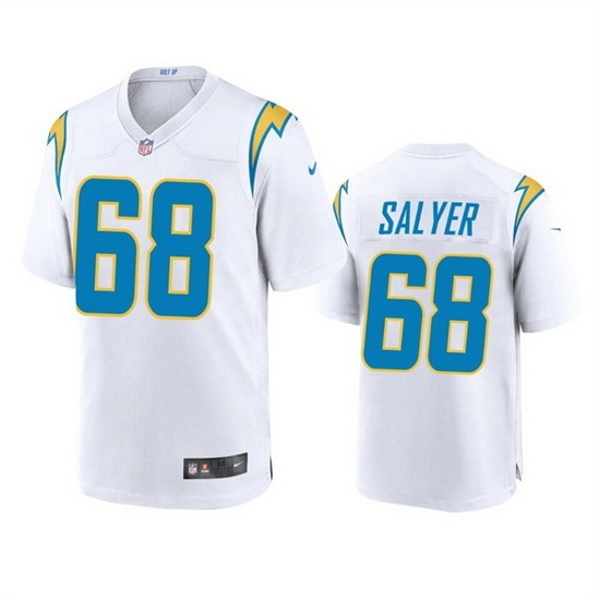Men Los Angeles Chargers 68 Jamaree Salyer White Stitched Jersey Men Los Angeles Chargers 68 Jamaree Salyer White Stitched Jersey
