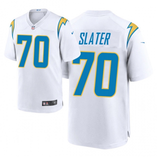 Men Los Angeles Chargers 70 Rashawn Slater 2021 NFL Draft Game Jersey White Men Los Angeles Chargers 70 Rashawn Slater 2021 NFL Draft Game Jersey White
