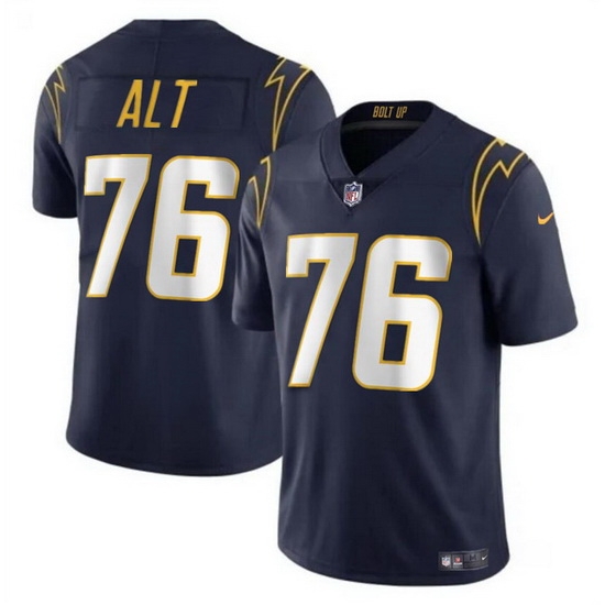 Men Los Angeles Chargers 76 Joe Alt Navy 2024 Draft Vapor Limited Stitched Football Jersey Men Los Angeles Chargers 76 Joe Alt Navy 2024 Draft Vapor Limited Stitched Football Jersey