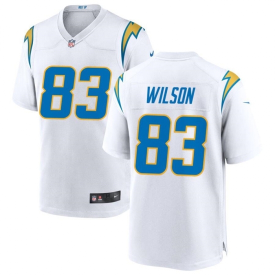 Men Los Angeles Chargers 83 Pokey Wilson White Stitched Game Jersey Men Los Angeles Chargers 83 Pokey Wilson White Stitched Game Jersey