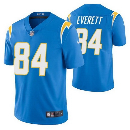 Men Los Angeles Chargers 84 Gerald Everett Blue Vapor Untouchable Limited Stitched jersey Men Los Angeles Chargers 84 Gerald Everett Blue Vapor Untouchable Limited Stitched jersey
