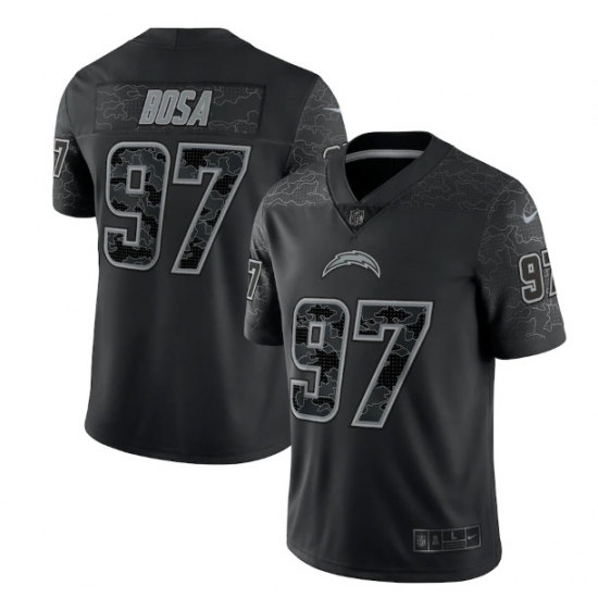Men Los Angeles Chargers 97 Joey Bosa Black Reflective Limited Stitched Football Jersey Men Los Angeles Chargers 97 Joey Bosa Black Reflective Limited Stitched Football Jersey