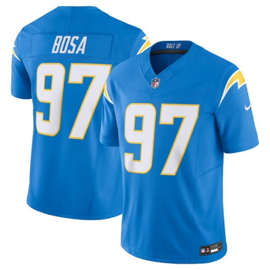 Men Los Angeles Chargers 97 Joey Bosa Blue 2023 F U S E Vapor Untouchable Limited Stitched Jersey Men Los Angeles Chargers 97 Joey Bosa Blue 2023 F U S E Vapor Untouchable Limited Stitched Jersey