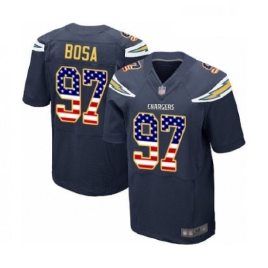 Men Los Angeles Chargers 97 Joey Bosa Elite Navy Blue Home USA Flag Fashion Football Jersey Men Los Angeles Chargers 97 Joey Bosa Elite Navy Blue Home USA Flag Fashion Football Jersey