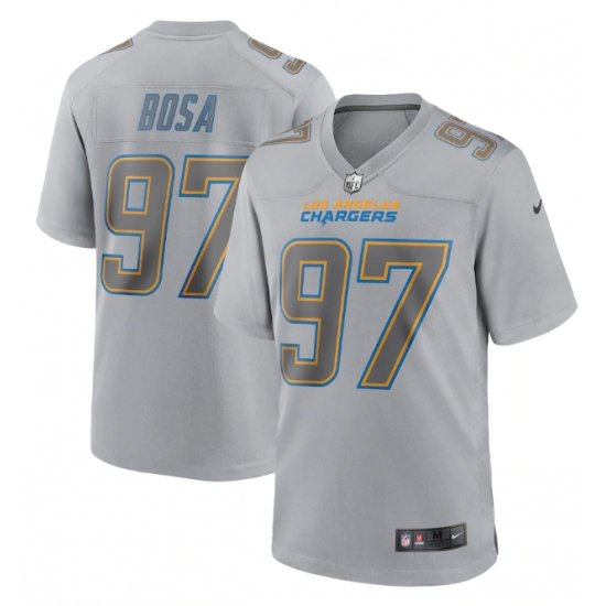 Men Los Angeles Chargers 97 Joey Bosa Grey Atmosphere Fashion Stitched Game Jersey Men Los Angeles Chargers 97 Joey Bosa Grey Atmosphere Fashion Stitched Game Jersey