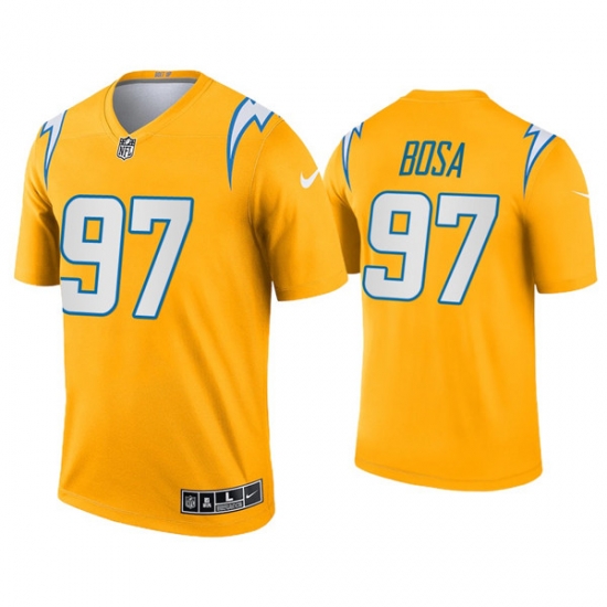 Men Los Angeles Chargers 97 Joey Bosa Inverted Legend Gold Jersey Men Los Angeles Chargers 97 Joey Bosa Inverted Legend Gold Jersey