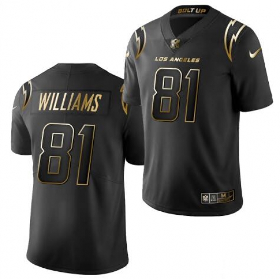 Men Mike Williams Los Angeles Chargers Black Gold limited edition Limited Jerse Men Mike Williams Los Angeles Chargers Black Gold limited edition Limited Jerse