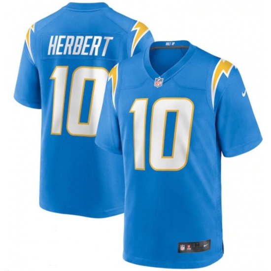 Men Nike Los Angeles Chargers 10 Justin Herbert Light Blue Vapor Limited Jersey Men Nike Los Angeles Chargers 10 Justin Herbert Light Blue Vapor Limited Jersey