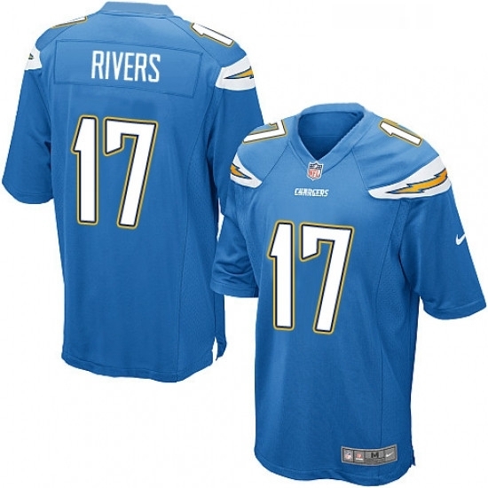 Men Nike Los Angeles Chargers 17 Philip Rivers Game Electric Blue Alternate NFL Jersey Men Nike Los Angeles Chargers 17 Philip Rivers Game Electric Blue Alternate NFL Jersey