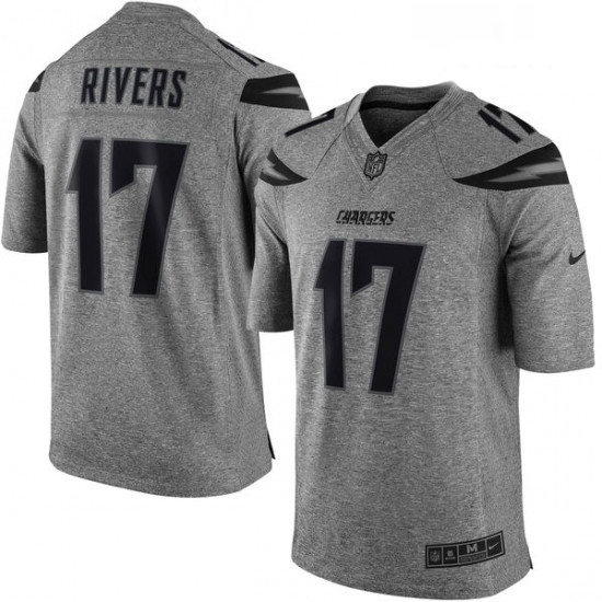 Men Nike Los Angeles Chargers 17 Philip Rivers Limited Gray Gridiron NFL Jersey Men Nike Los Angeles Chargers 17 Philip Rivers Limited Gray Gridiron NFL Jersey