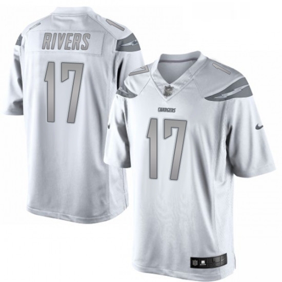 Men Nike Los Angeles Chargers 17 Philip Rivers Limited White Platinum NFL Jersey Men Nike Los Angeles Chargers 17 Philip Rivers Limited White Platinum NFL Jersey